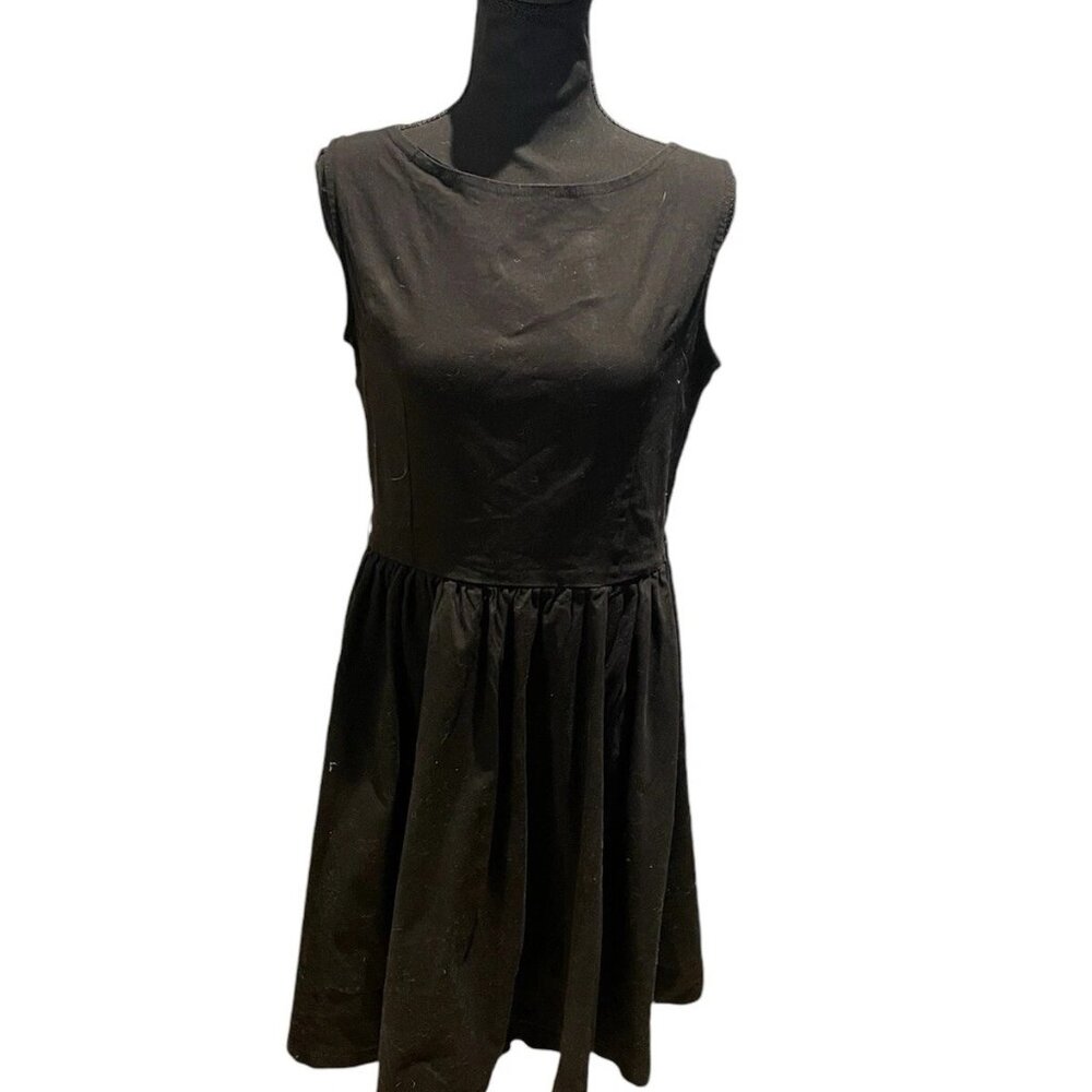 Lindy Bop XL Sleeveless Black Dress Below Knee